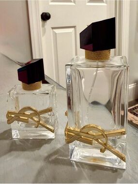 Luxury Clear Glass Decorative Empty YSL Libre perfume bottles 1 fl oz & 3 fl oz